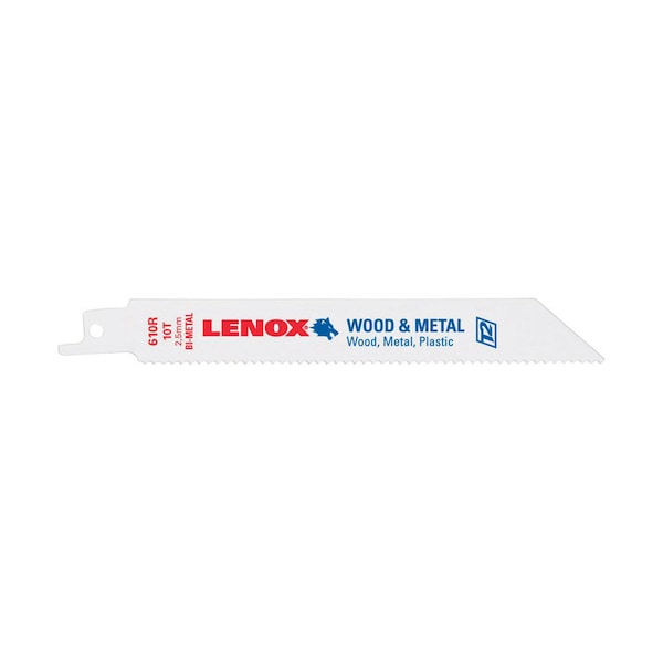 Lenox Lenox MULTIWOLF 6 in. Bi-Metal WAVE EDGE Reciprocating Saw Blade 10 TPI 1 pk 20561S610R - main